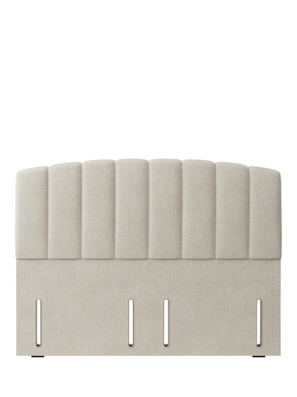 Hypnos Beatrice Euro Slim Upholstered Headboard, Super King Size, Brooklyn Shell
