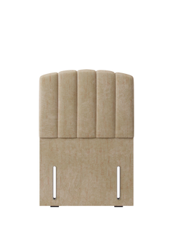 Hypnos Beatrice Euro Slim Upholstered Headboard, Single, Prem Sand Pearl