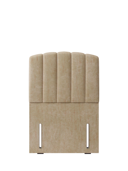 Hypnos Beatrice Euro Slim Upholstered Headboard, Single, Premium Sandstone Pearl