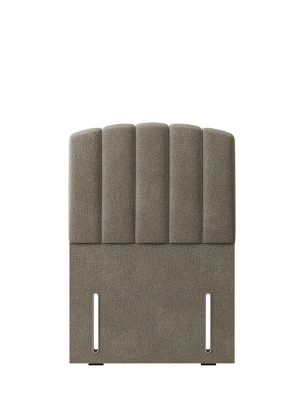 Hypnos Beatrice Euro Slim Upholstered Headboard, Single, Derwent Mushroom