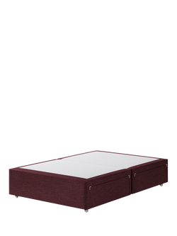 Hypnos Non-Sprung Upholstered 4 Drawer Divan Base, Small Double, Prem Tanzanite