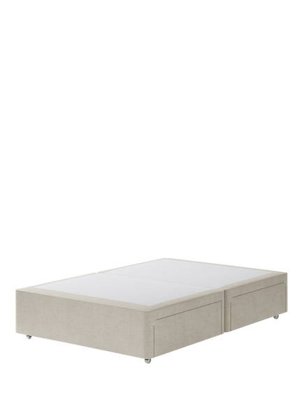 Hypnos Non-Sprung Upholstered 4 Drawer Divan Base, Small Double, Brooklyn Shell