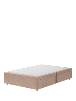 Hypnos Non-Sprung Upholstered 4 Drawer Divan Base, Small Double, Atlas Orchid