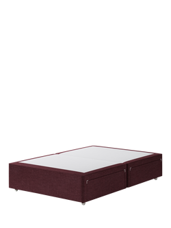 Hypnos Non-Sprung Upholstered 4 Drawer Divan Base, Double, Prem Tanzanite