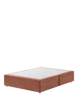 Hypnos Non-Sprung Upholstered 4 Drawer Divan Base, King Size, Foyle Sienna