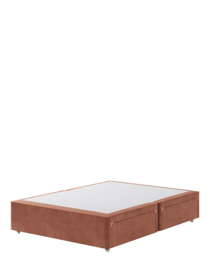 Hypnos Non-Sprung Upholstered 4 Drawer Divan Base, King Size, Foyle Sienna