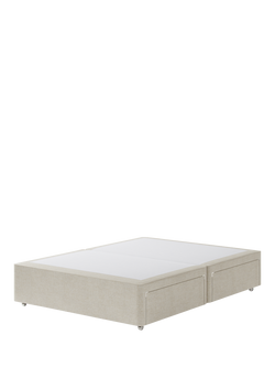 Hypnos Non-Sprung Upholstered 4 Drawer Divan Base, King Size, Brooklyn Shell