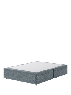 Hypnos Non-Sprung Upholstered 4 Drawer Divan Base, King Size, Arvalli Storm