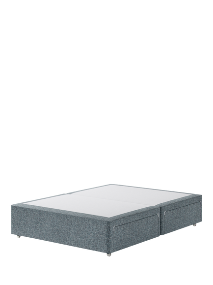Hypnos Non-Sprung Upholstered 4 Drawer Divan Base, King Size, Arvalli Storm