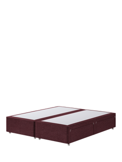 Hypnos Non-Sprung Upholstered 4 Drawer Divan Base, Super King Size, Prem Tanzanite