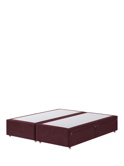 Hypnos Non-Sprung Upholstered 4 Drawer Divan Base, Super King Size, Premium Tanzanite