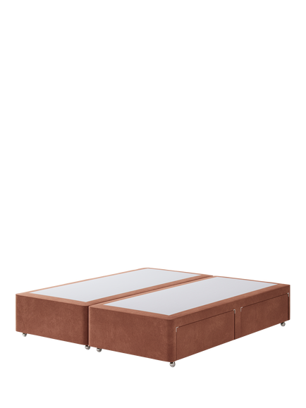Hypnos Non-Sprung Upholstered 4 Drawer Divan Base, Super King Size, Foyle Sienna