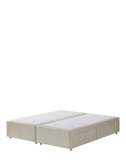 Hypnos Non-Sprung Upholstered 4 Drawer Divan Base, Super King Size, Brooklyn Shell