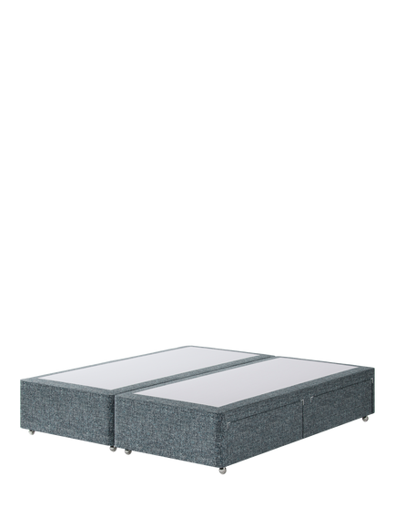 Hypnos Non-Sprung Upholstered 4 Drawer Divan Base, Super King Size, Arvalli Storm