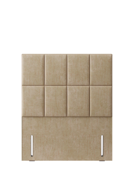 Hypnos Victoria Euro Slim Upholstered Headboard, Small Double, Premium Sandstone Pearl
