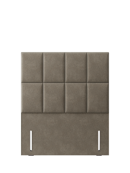 Hypnos Victoria Euro Slim Upholstered Headboard, Small Double, Derwent Mushroom