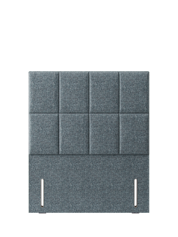Hypnos Victoria Euro Slim Upholstered Headboard, Small Double, Arvalli Storm