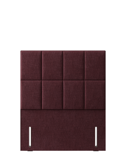 Hypnos Victoria Euro Slim Upholstered Headboard, Double, Premium Tanzanite