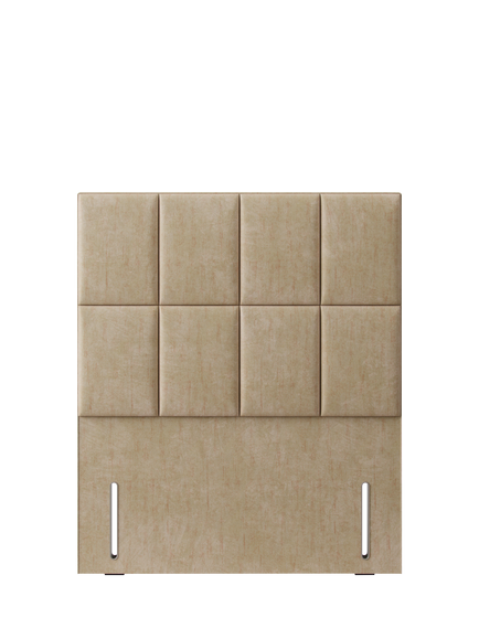 Hypnos Victoria Euro Slim Upholstered Headboard, Double, Premium Sandstone Pearl
