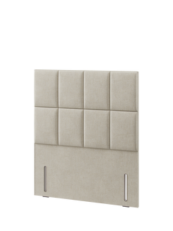 Hypnos Victoria Euro Slim Upholstered Headboard, Double - view 2, Brooklyn Shell