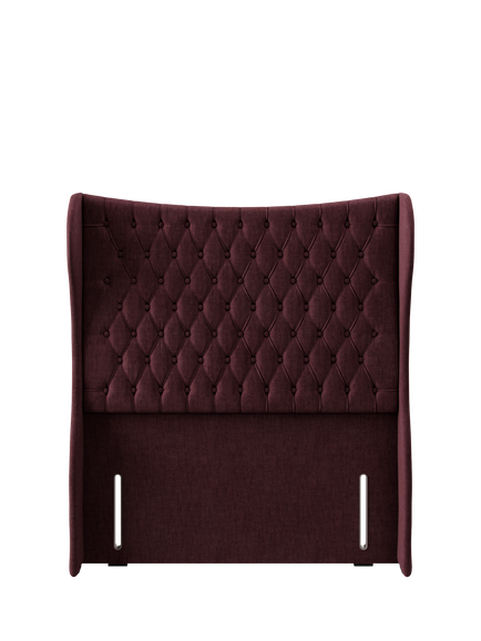 Hypnos Elizabeth Extra Wide Upholstered Headboard, Small Double, Premium Tanzanite