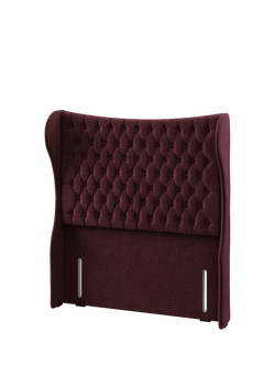 Hypnos Elizabeth Extra Wide Upholstered Headboard, Small Double - view 2, Premium Tanzanite