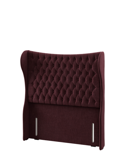 Hypnos Elizabeth Extra Wide Upholstered Headboard, Small Double - view 2, Premium Tanzanite