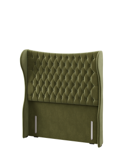 Hypnos Elizabeth Extra Wide Upholstered Headboard, Small Double - view 2, Severn Fern
