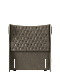 Hypnos Elizabeth Extra Wide Upholstered Headboard, Small Double, Derwent Mushroom