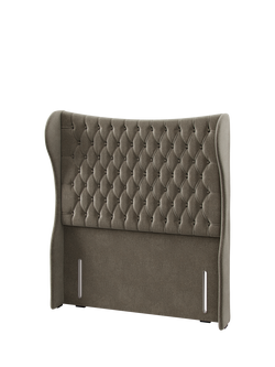 Hypnos Elizabeth Extra Wide Upholstered Headboard, Small Double - view 2, Derwent Mushroom