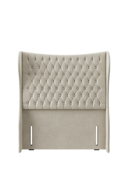 Hypnos Elizabeth Extra Wide Upholstered Headboard, Small Double, Brooklyn Shell