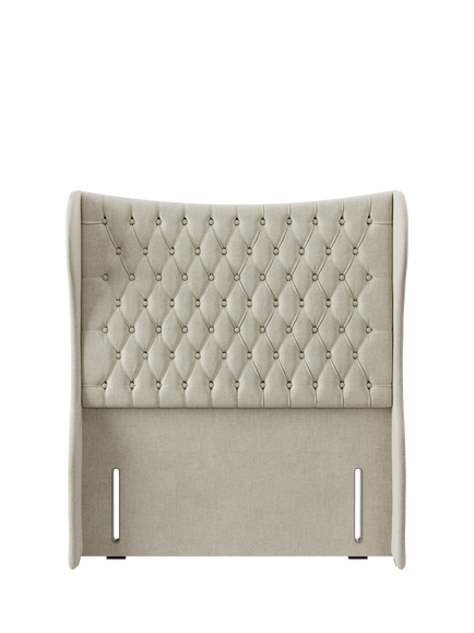 Hypnos Elizabeth Extra Wide Upholstered Headboard, Small Double, Brooklyn Shell