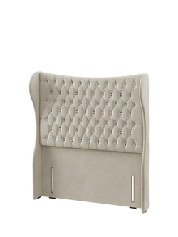 Hypnos Elizabeth Extra Wide Upholstered Headboard, Small Double - view 2, Brooklyn Shell