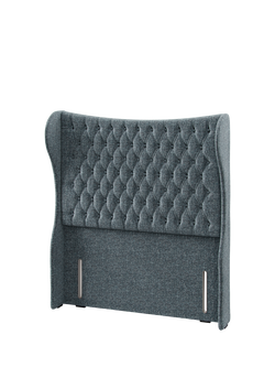 Hypnos Elizabeth Extra Wide Upholstered Headboard, Small Double - view 2, Arvalli Storm