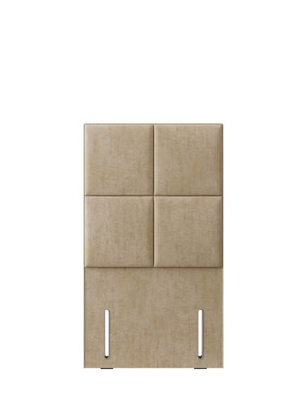 Hypnos Victoria Euro Slim Upholstered Headboard, Single, Premium Sandstone Pearl