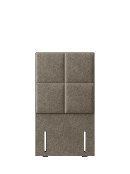 Hypnos Victoria Euro Slim Upholstered Headboard, Single, Derwent Mushroom