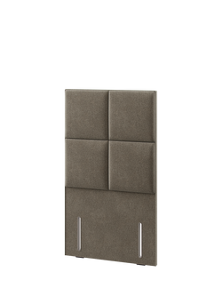 Hypnos Victoria Euro Slim Upholstered Headboard, Single - view 2, Derwent Mushroom