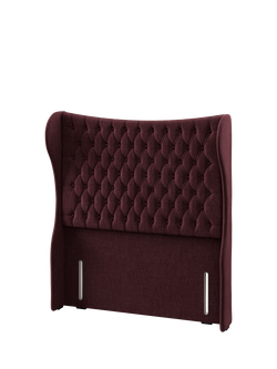 Hypnos Elizabeth Extra Wide Upholstered Headboard, Double - view 2, Premium Tanzanite