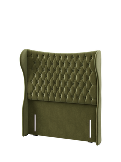 Hypnos Elizabeth Extra Wide Upholstered Headboard, Double - view 2, Severn Fern