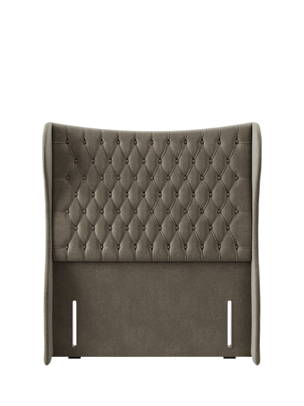 Hypnos Elizabeth Extra Wide Upholstered Headboard, Double, Derwent Mushroom