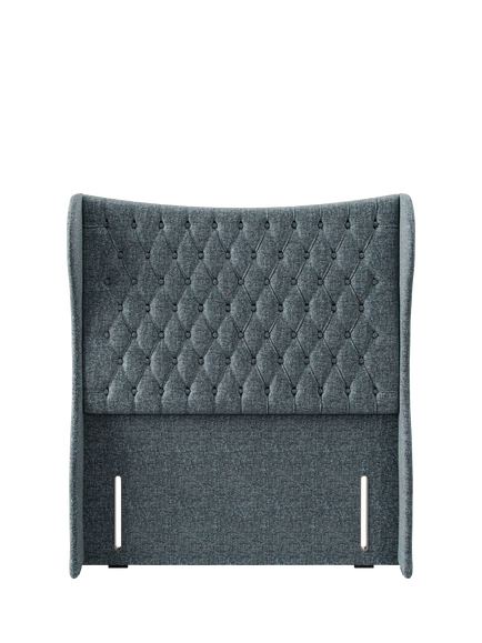 Hypnos Elizabeth Extra Wide Upholstered Headboard, Double, Arvalli Storm