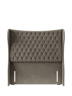 Hypnos Elizabeth Extra Wide Upholstered Headboard, King Size, Derwent Mushroom