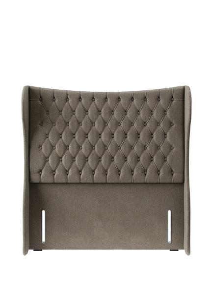 Hypnos Elizabeth Extra Wide Upholstered Headboard, King Size, Derwent Mushroom