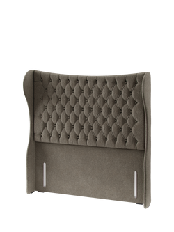Hypnos Elizabeth Extra Wide Upholstered Headboard, King Size - view 2, Derwent Mushroom
