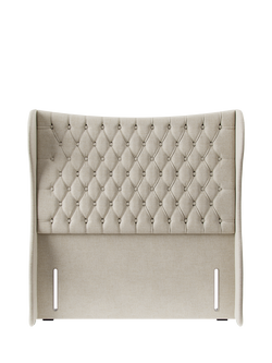 Hypnos Elizabeth Extra Wide Upholstered Headboard, King Size, Brooklyn Shell