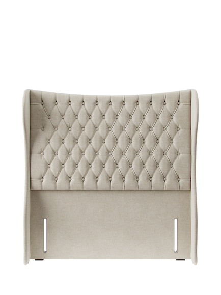 Hypnos Elizabeth Extra Wide Upholstered Headboard, King Size, Brooklyn Shell