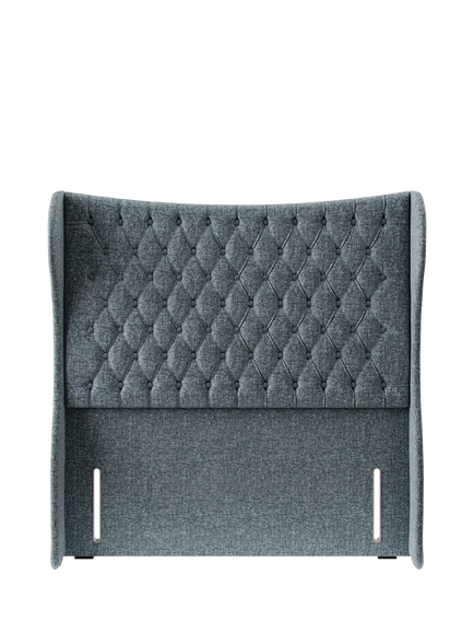 Hypnos Elizabeth Extra Wide Upholstered Headboard, King Size, Arvalli Storm