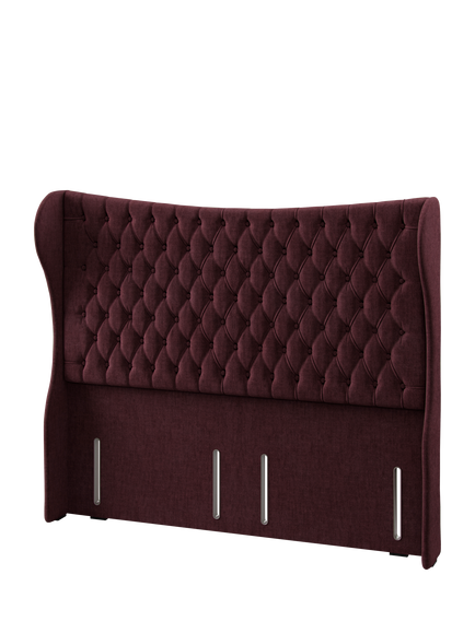 Hypnos Elizabeth Extra Wide Upholstered Headboard, Super King Size - view 2, Premium Tanzanite