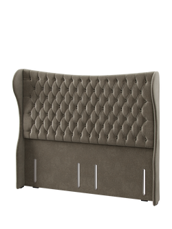 Hypnos Elizabeth Extra Wide Upholstered Headboard, King Size - view 2, Derwent Mushroom