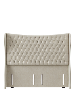 Hypnos Elizabeth Extra Wide Upholstered Headboard, King Size, Brooklyn Shell